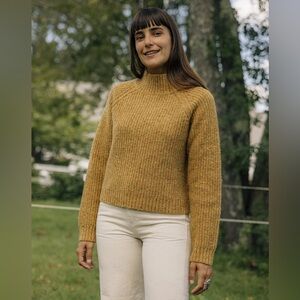 Elegant Mustard Turtleneck Sweater